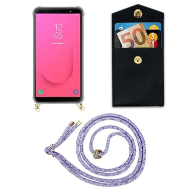 Samsung Galaxy J8 2018 Skal Fodral Kedja (Lila)