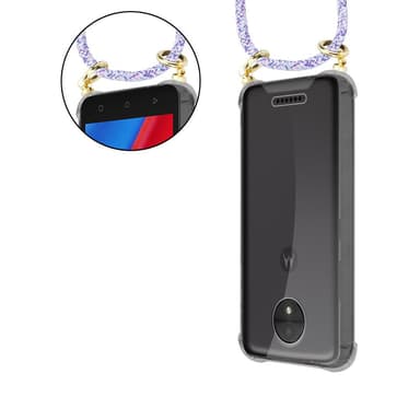 Motorola MOTO C Skal Fodral Kedja (Lila)