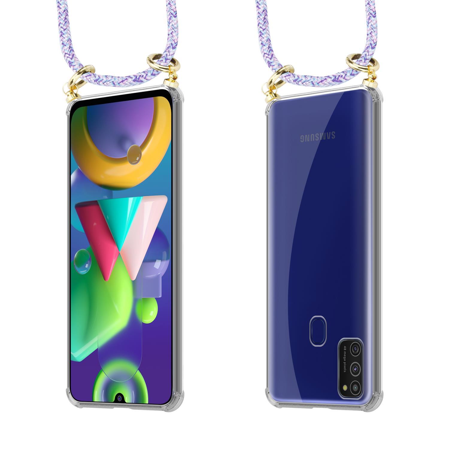 Samsung Galaxy M21 / M30s Skal Fodral Kedja (Lila)
