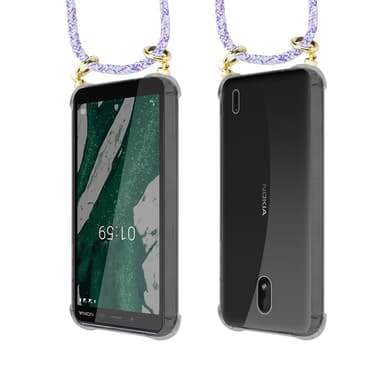 Nokia 1 PLUS Skal Fodral Kedja (Lila)