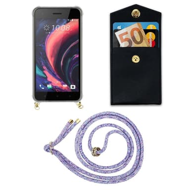 HTC Desire 10 PRO Skal Fodral Kedja (Lila)
