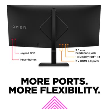 HP OMEN 34" WQHD bildskärm gaming (svart)