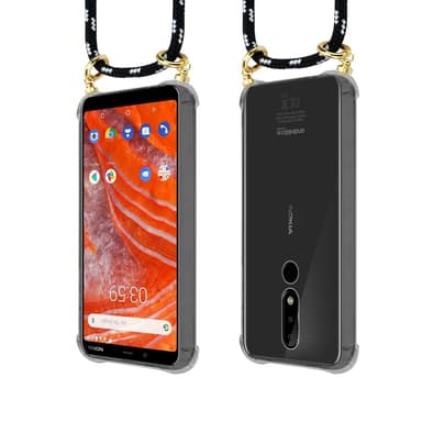 Nokia 3.1 PLUS Skal Fodral Kedja (Svart)