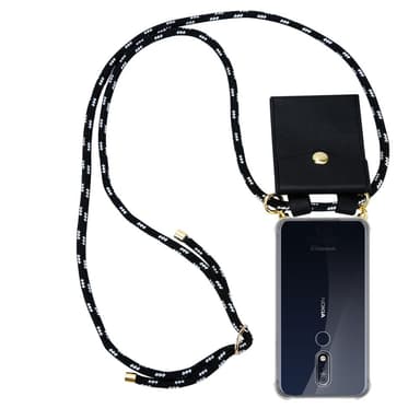 Nokia 7.1 Skal Fodral Kedja (Svart)