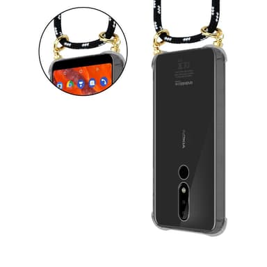 Nokia 3.1 PLUS Skal Fodral Kedja (Svart)