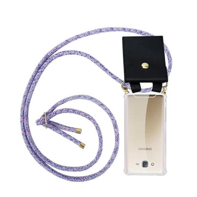 Samsung Galaxy J7 2015 Skal Fodral Kedja (Lila)