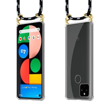 Google PIXEL 5 XL Skal Fodral Kedja (Svart)
