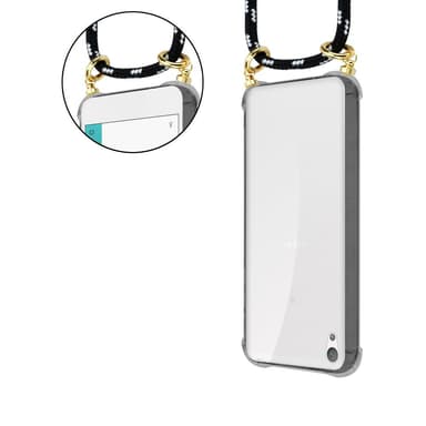 Sony Xperia E5 Skal Fodral Kedja (Svart)