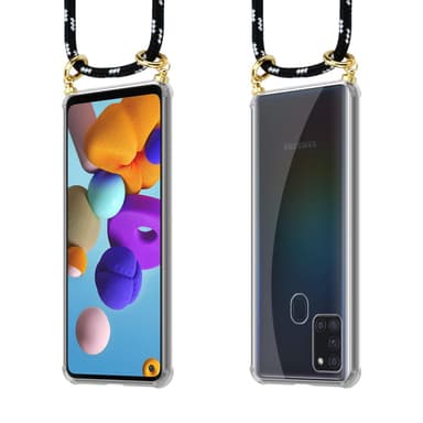 Samsung Galaxy A21s Skal Fodral Kedja (Svart)