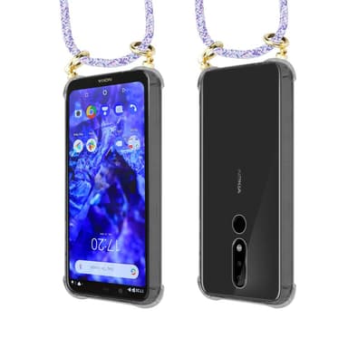 Nokia 5.1 PLUS / X5 Skal Fodral Kedja (Lila)