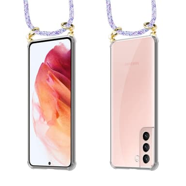 Samsung Galaxy S21 5G Skal Fodral Kedja (Lila)