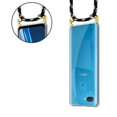 Oppo A12 Skal Fodral Kedja (Svart)