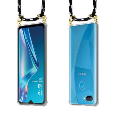 Oppo A12 Skal Fodral Kedja (Svart)