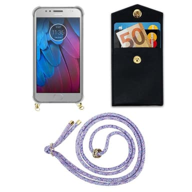 Motorola MOTO G5S PLUS Skal Fodral Kedja (Lila)