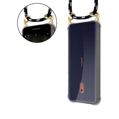 Nokia 2.1 Skal Fodral Kedja (Svart)