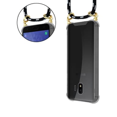Samsung Galaxy J4 2018 Skal Fodral Kedja (Svart)