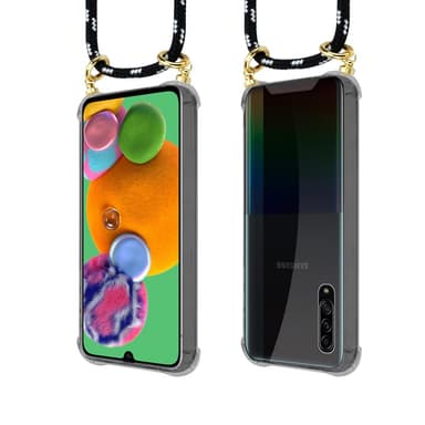 Samsung Galaxy A90 5G Skal Fodral Kedja (Svart)
