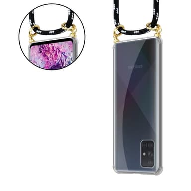 Samsung Galaxy A51 4G / M40s Skal Fodral Kedja (Svart)