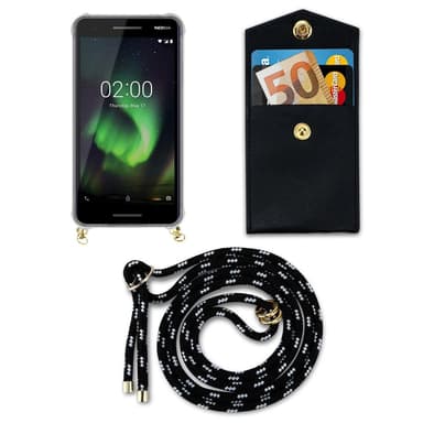 Nokia 2.1 Skal Fodral Kedja (Svart)