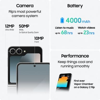Samsung Galaxy Z Flip6 5G smartphone 12/512GB (silver)