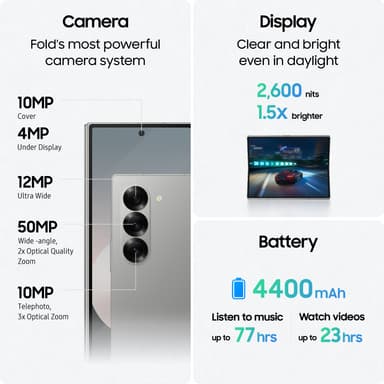 Samsung Galaxy Z Fold6 5G smartphone 12/512GB (marinblå)
