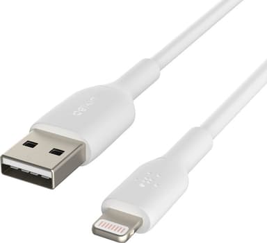Belkin USB-A to Lightning, White (0.15m)