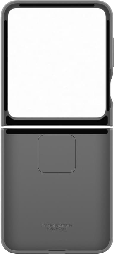Samsung Galaxy Z Flip6 silikonfodral med ring (grått)