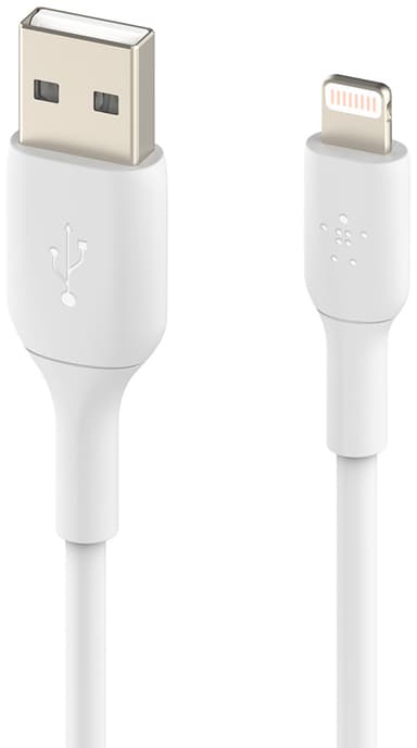 Belkin USB-A to Lightning, White (0.15m)