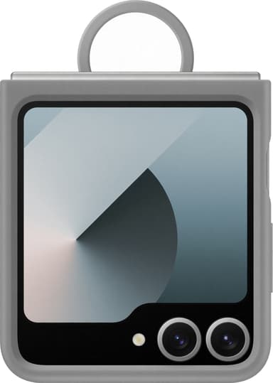 Samsung Galaxy Z Flip6 silikonfodral med ring (grått)