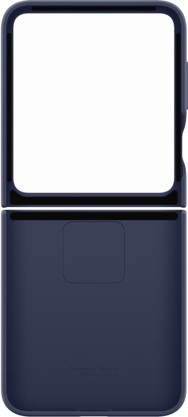 Samsung Galaxy Z Flip6 silikonfodral med ring (marinblått)