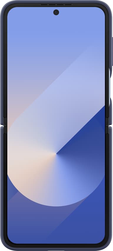 Samsung Galaxy Z Flip6 silikonfodral med ring (marinblått)