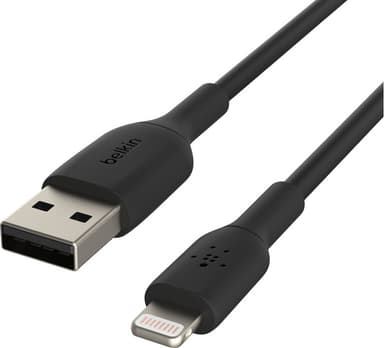 Belkin USB-A to Lightning, Black (0.15m)