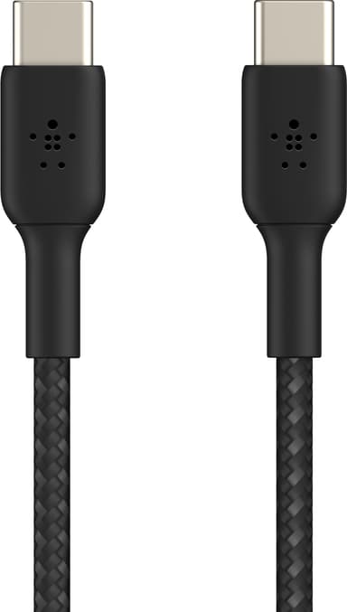Belkin BoostCharge USB-C till USB-C flätad kabel 15 cm (svart)