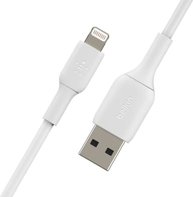 Belkin USB-A to Lightning, White (0.15m)