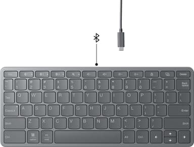 Lenovo trådlöst tangentbord för flera enheter (Luna Grey)