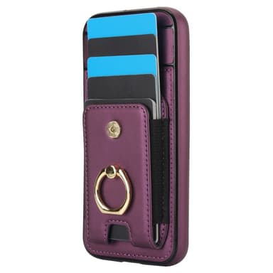 För Google Pixel 8a Kickstand Case Telefonfodral med Kortfack - Lila