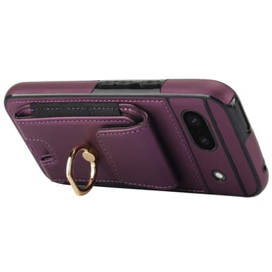 För Google Pixel 8a Kickstand Case Telefonfodral med Kortfack - Lila