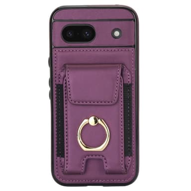 För Google Pixel 8a Kickstand Case Telefonfodral med Kortfack - Lila