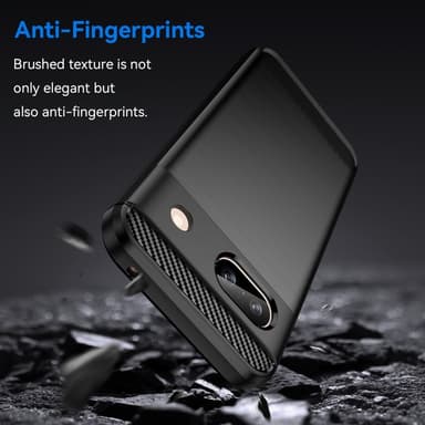 Karbon fiber Texture Skal TPU till Google Pixel 8a - Svart