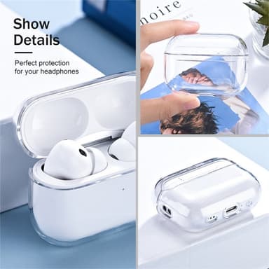 För AirPods 3 fodral Dammtätt kristallklart hårt hörlursfodral