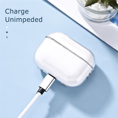 För AirPods 3 fodral Dammtätt kristallklart hårt hörlursfodral
