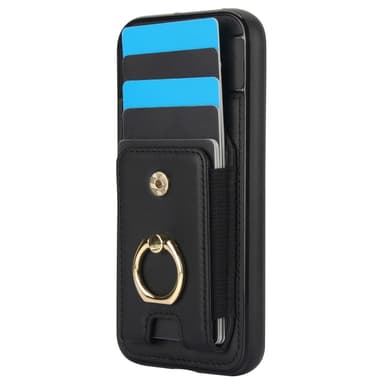För Google Pixel 8a Kickstand Case Telefonfodral med Kortfack - Svart