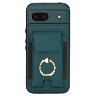 För Google Pixel 8a Kickstand Case Telefonfodral med Kortfack - Grön