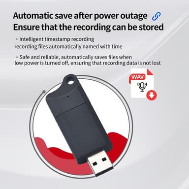 Mini Diktafon Brusreducering Smart Audio Recorder USB-inspelning