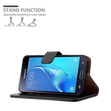 Samsung Galaxy J3 2016 Plånboksfodral Skal (Svart)
