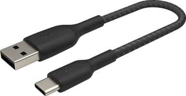 Belkin CAB002BT0MBK, 0,15 m, USB A, USB C, Svart