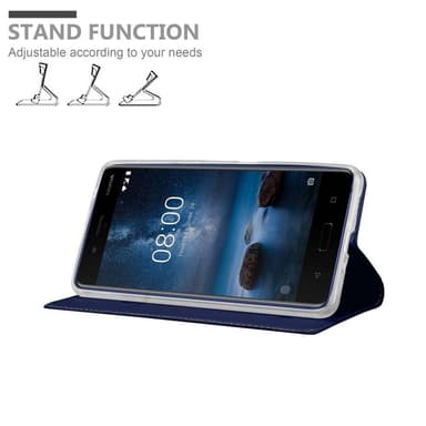 Nokia 8 2017 Plånboksfodral Skal (Blå)