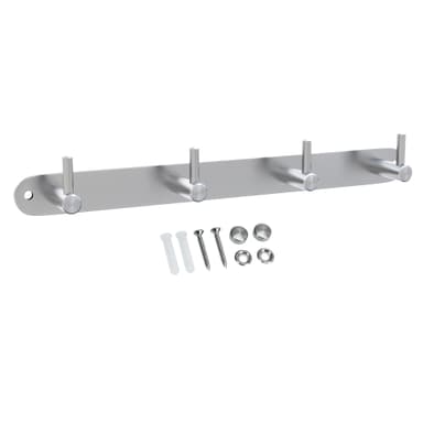 Klädstång Klädkrokar Klädhängare (modell b - 4 krokar)