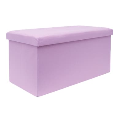 Hopfällbar Sittpall 76x38x38 cm Fotstöd (rosa)