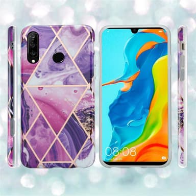 Huawei P30 LITE Plånboksfodral Skal (Lila)